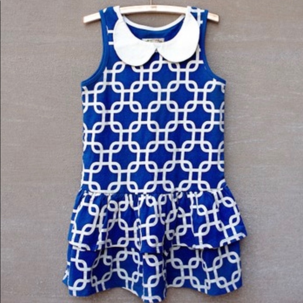 Joyfolie Mia Joy Blue white ruffle dress 7